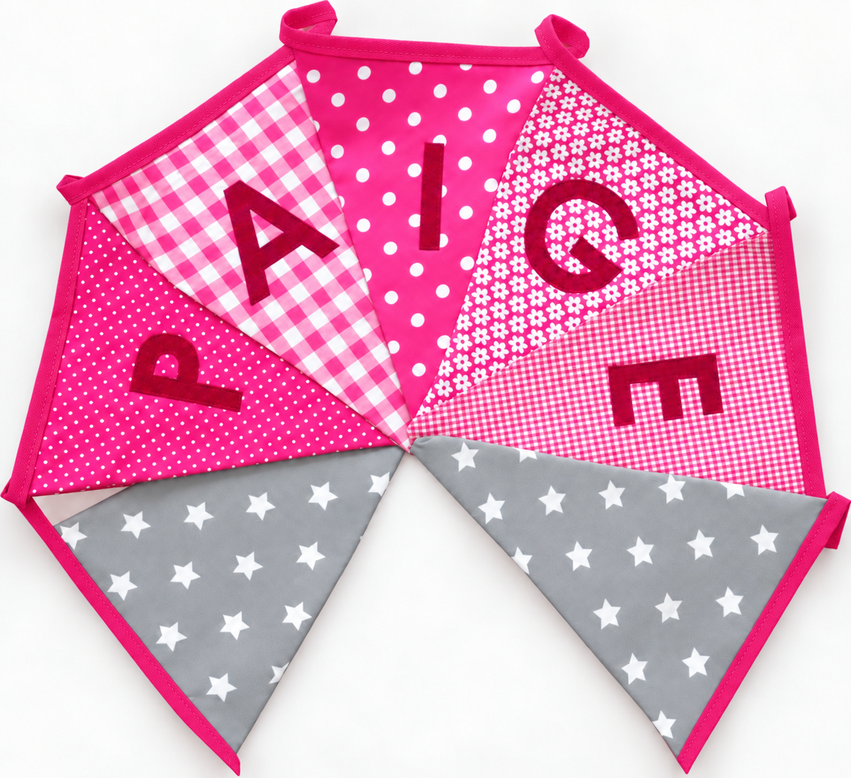 Vlaggetjes met naam: ontwerp Paige