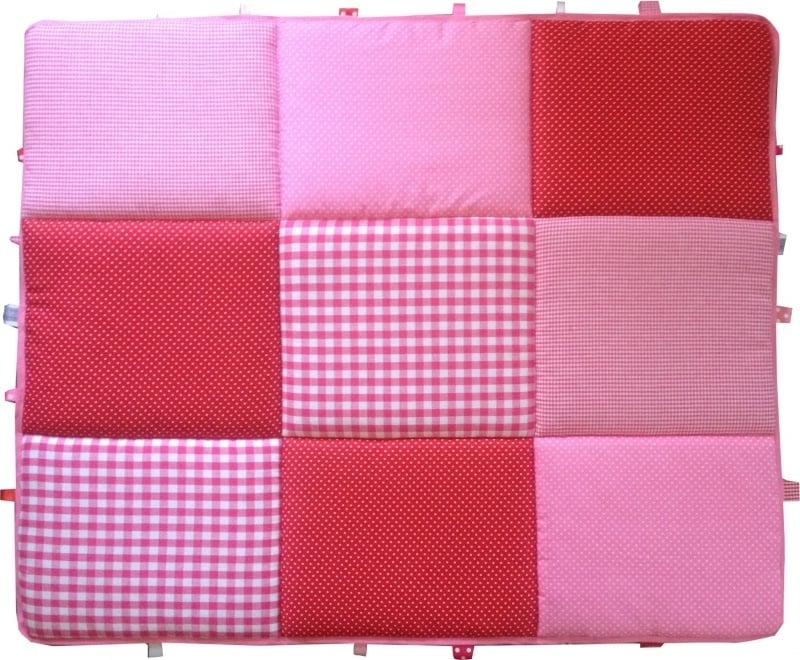 Boxkleed 70x90 75x90 75x95 80x80 80x100 100x100 Rond 90/95 cm Zachtroze met Rood - boxkleed