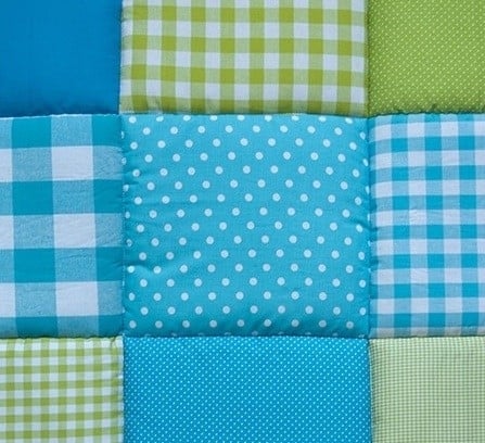 Boxkleed 70x90 75x90 75x95 80x80 80x100 100x100 Rond 90/95 cm Groen met Blauw - boxkleed