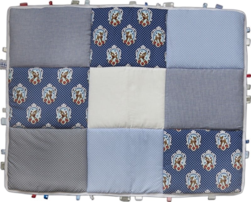 Boxkleed 70x90 75x90 75x95 80x80 80x100 100x100 Rond 90/95 cm Hertjes Donkerblauw - boxkleed