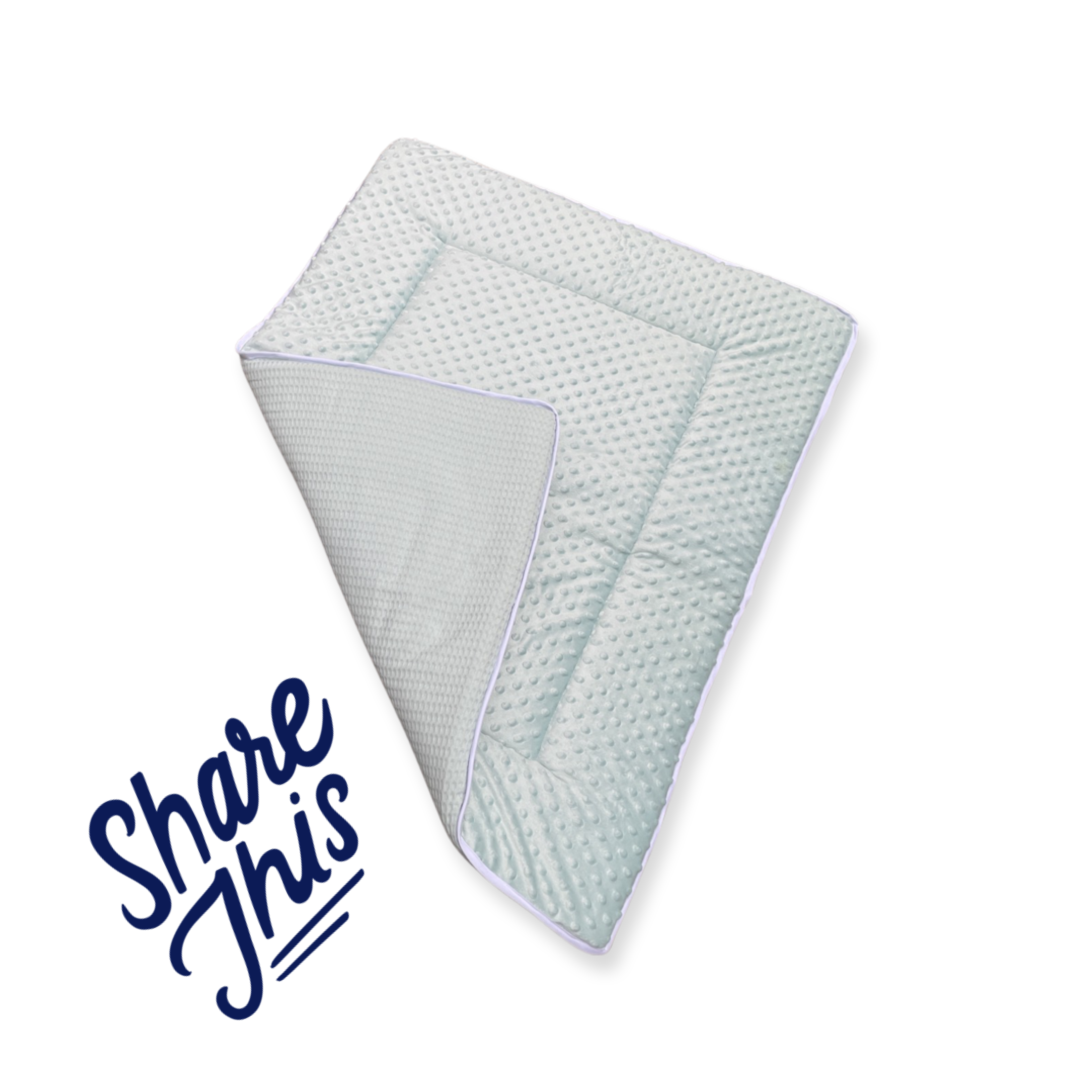 Boxkleed Minky Zeegroen / Poedergroen 70x90 75x90 75x95 80x80 80x100 100x100 Rond 90/95 cm - boxkleed