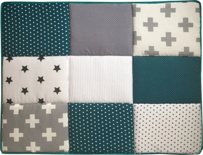 Boxkleed Petrol grijze plus - boxkleed