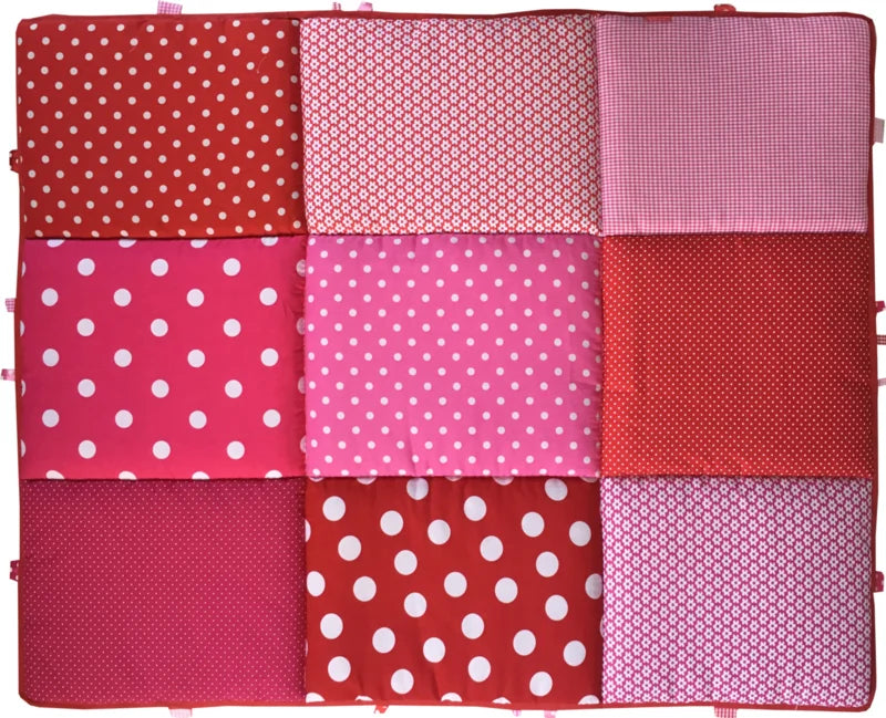 Boxkleed 70x90 75x90 75x95 80x80 80x100 100x100 Rond 90/95 cm Roze met Rood - boxkleed