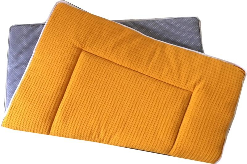 Boxkleed Wafel Oker Mosterdgeel - boxkleed