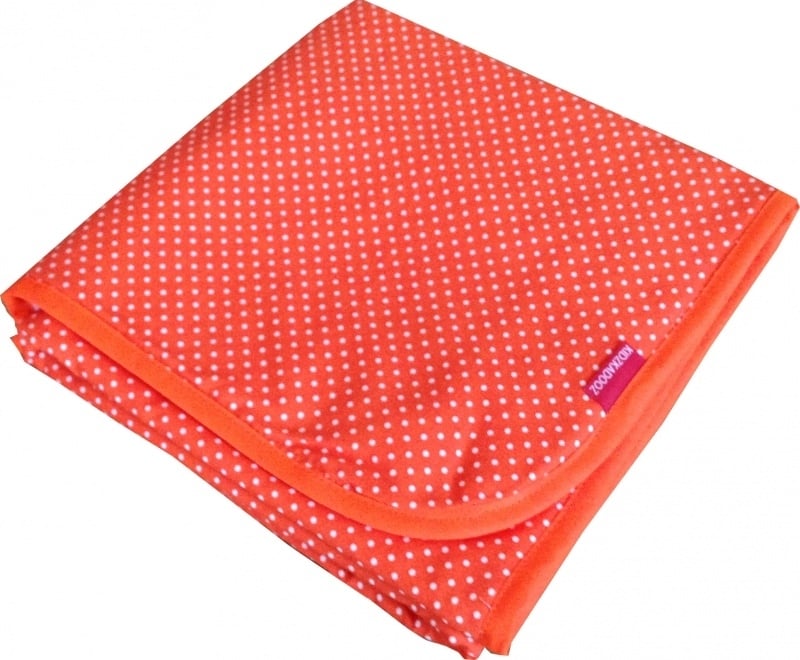 Ledikantdeken Oranje Stipje