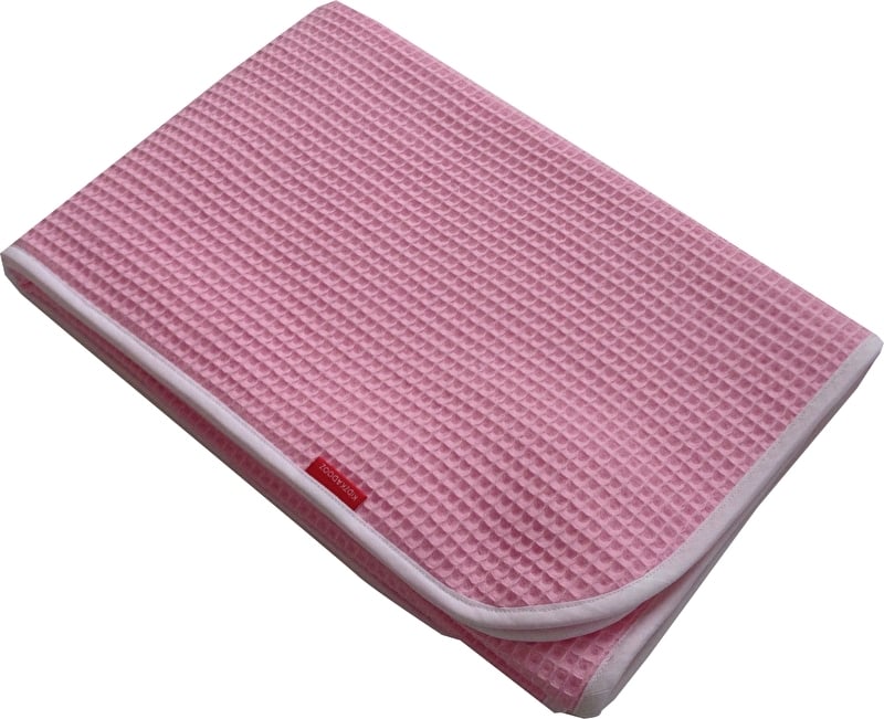 Ledikantdeken Wafelstof Roze
