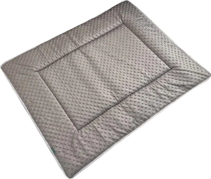 Speelkleed baby speelkleed groot Minky grijs Wafelstof