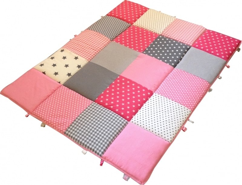 Speelkleed baby speelkleed groot Sterren Roze Grijs