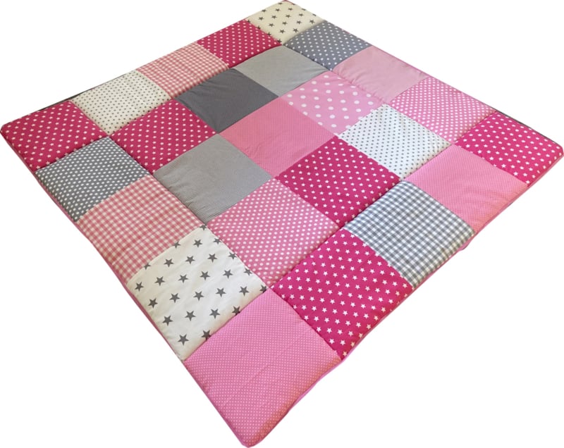 Speelkleed baby speelkleed groot Sterren Roze Grijs