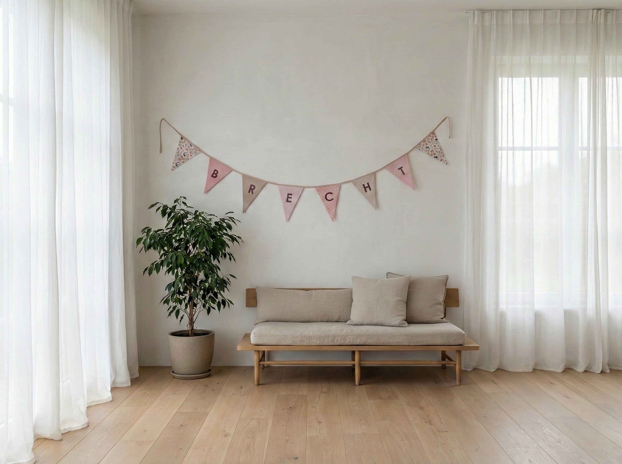 Vlaggetjes met naam: ontwerp Beau