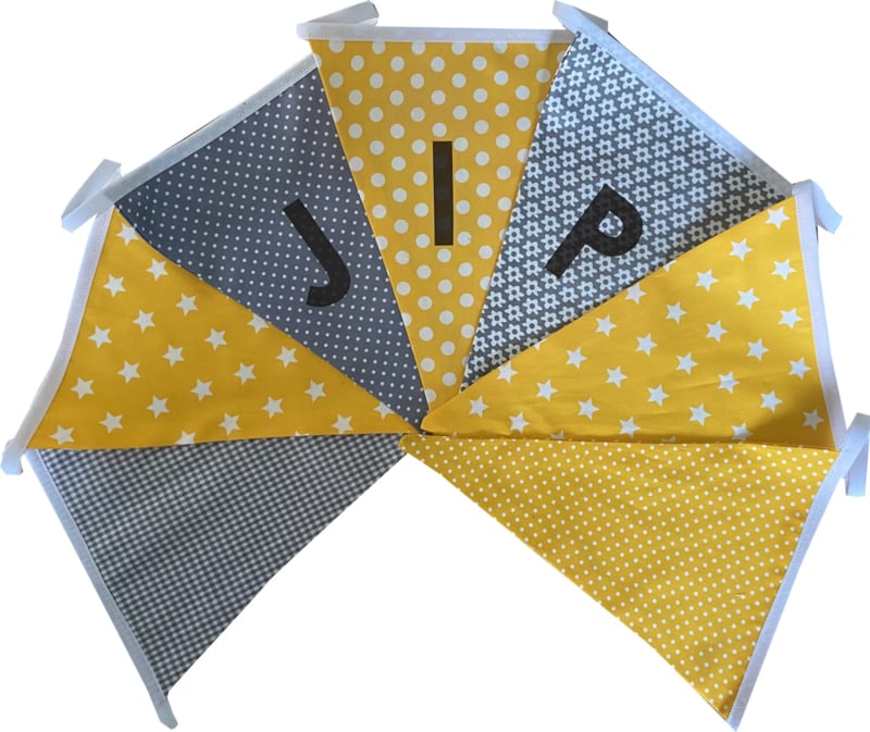 Vlaggetjes met naam: ontwerp Jip