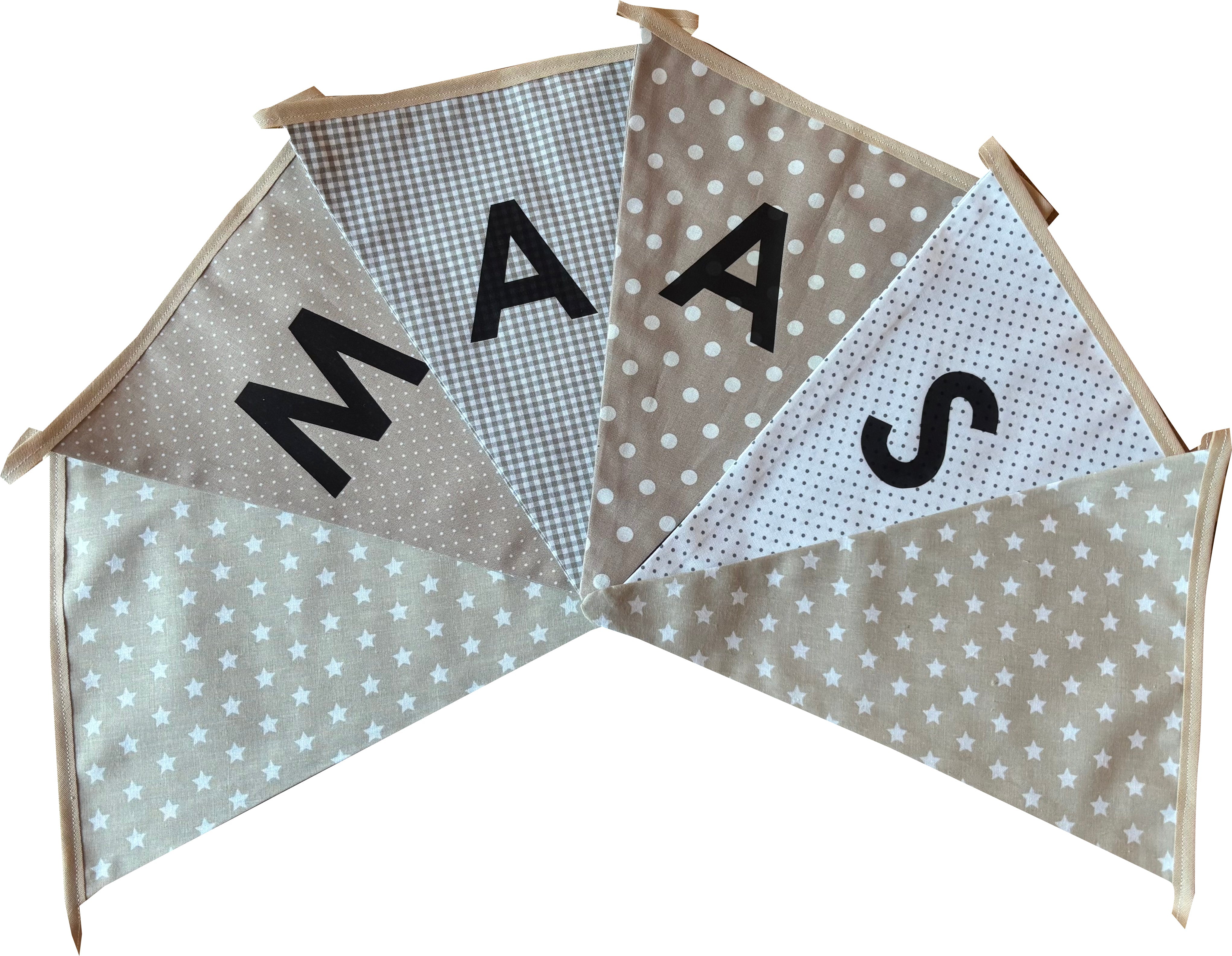 Vlaggetjes met naam: ontwerp Maas