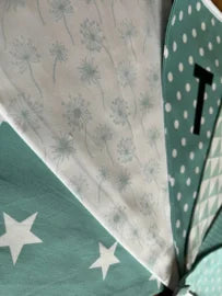 Vlaggetjes met naam: ontwerp Ties paardenbloem