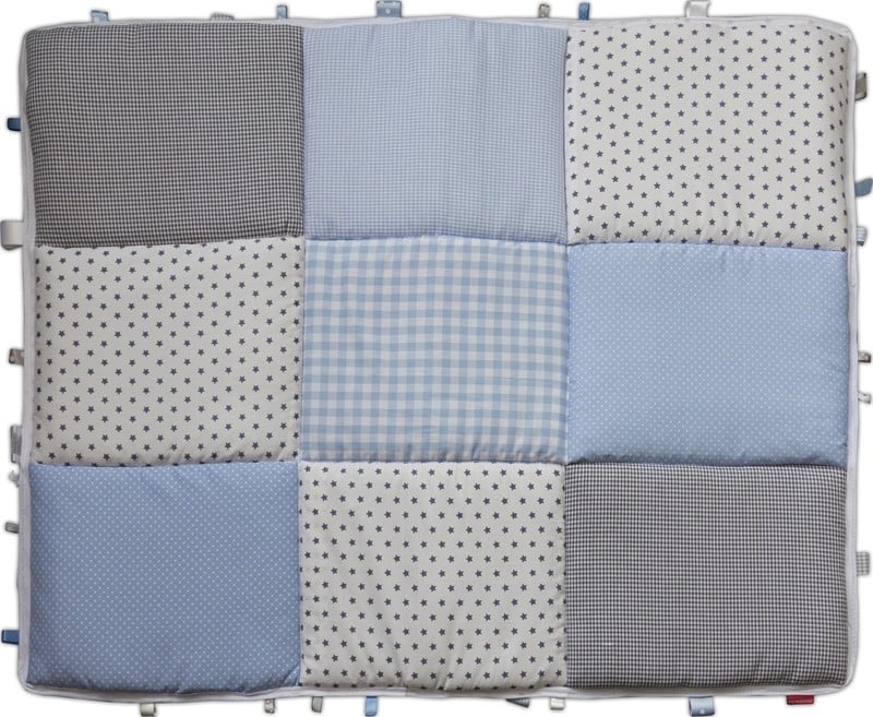 Boxkleed 70x90 75x90 75x95 80x80 80x100 100x100 Rond 90/95 cm Lichtblauwe Sterren