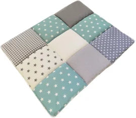 Boxkleed 70x90 75x90 75x95 80x80 80x100 100x100 Rond 90/95 cm Sterren Zeegroen - Poedergroen