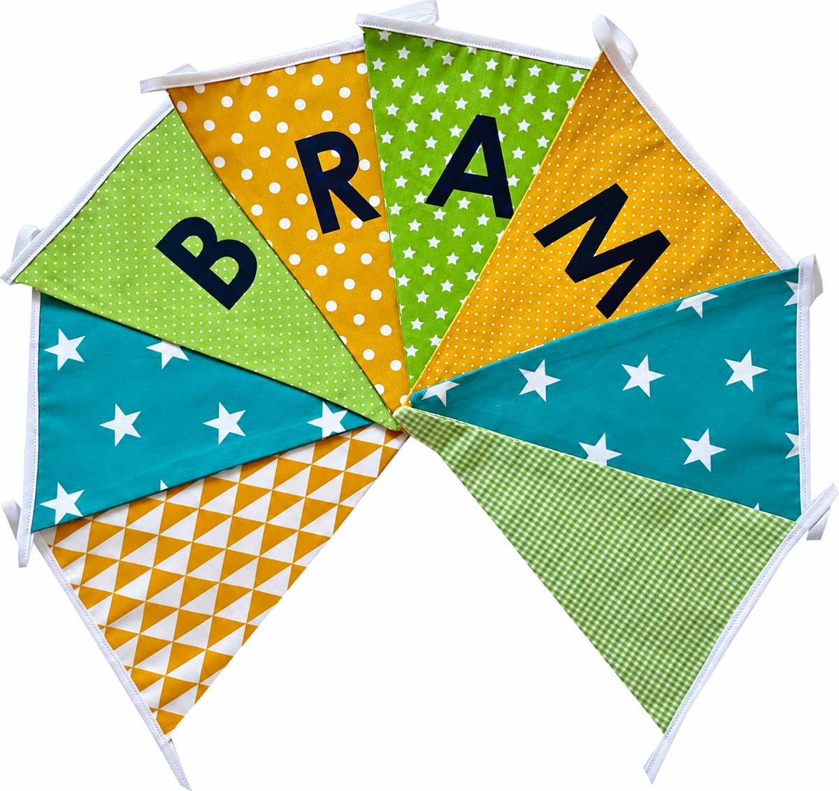 Vlaggetjes met naam: ontwerp Bram