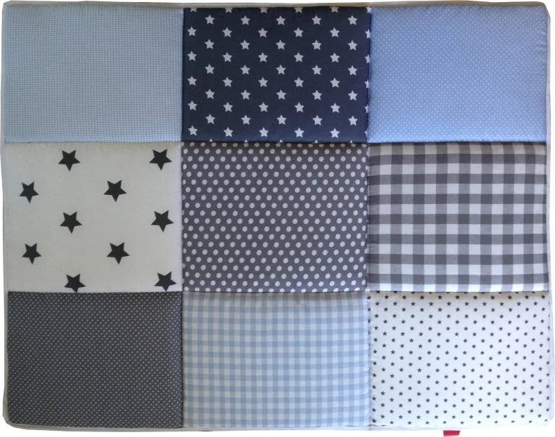 Boxkleed 70x90 75x90 75x95 80x80 80x100 100x100 Rond 90/95 cm Sterren Lichtblauw Grijs