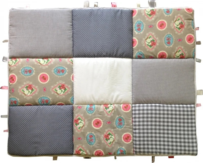 Boxkleed 70x90 75x90 75x95 80x80 80x100 100x100 Rond 90/95 cm Ornamentjes Grijs - boxkleed