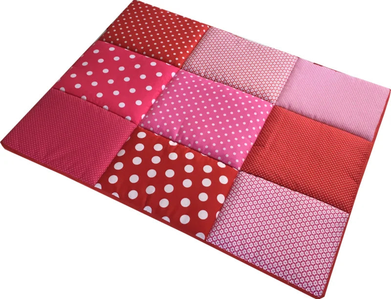 Boxkleed 70x90 75x90 75x95 80x80 80x100 100x100 Rond 90/95 cm Roze met Rood - boxkleed