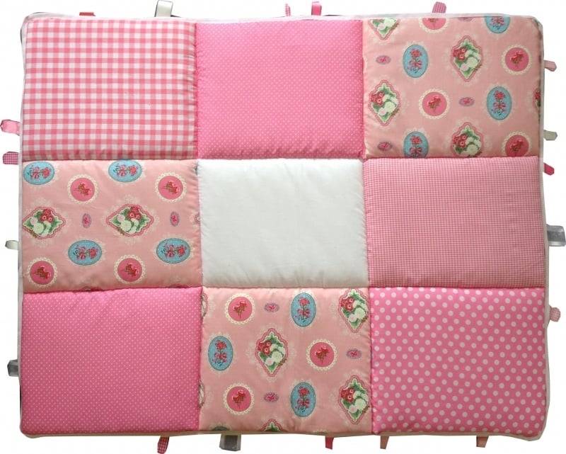 Boxkleed 70x90 75x90 75x95 80x80 80x100 100x100 Rond 90/95 cm Ornamentjes Roze - boxkleed