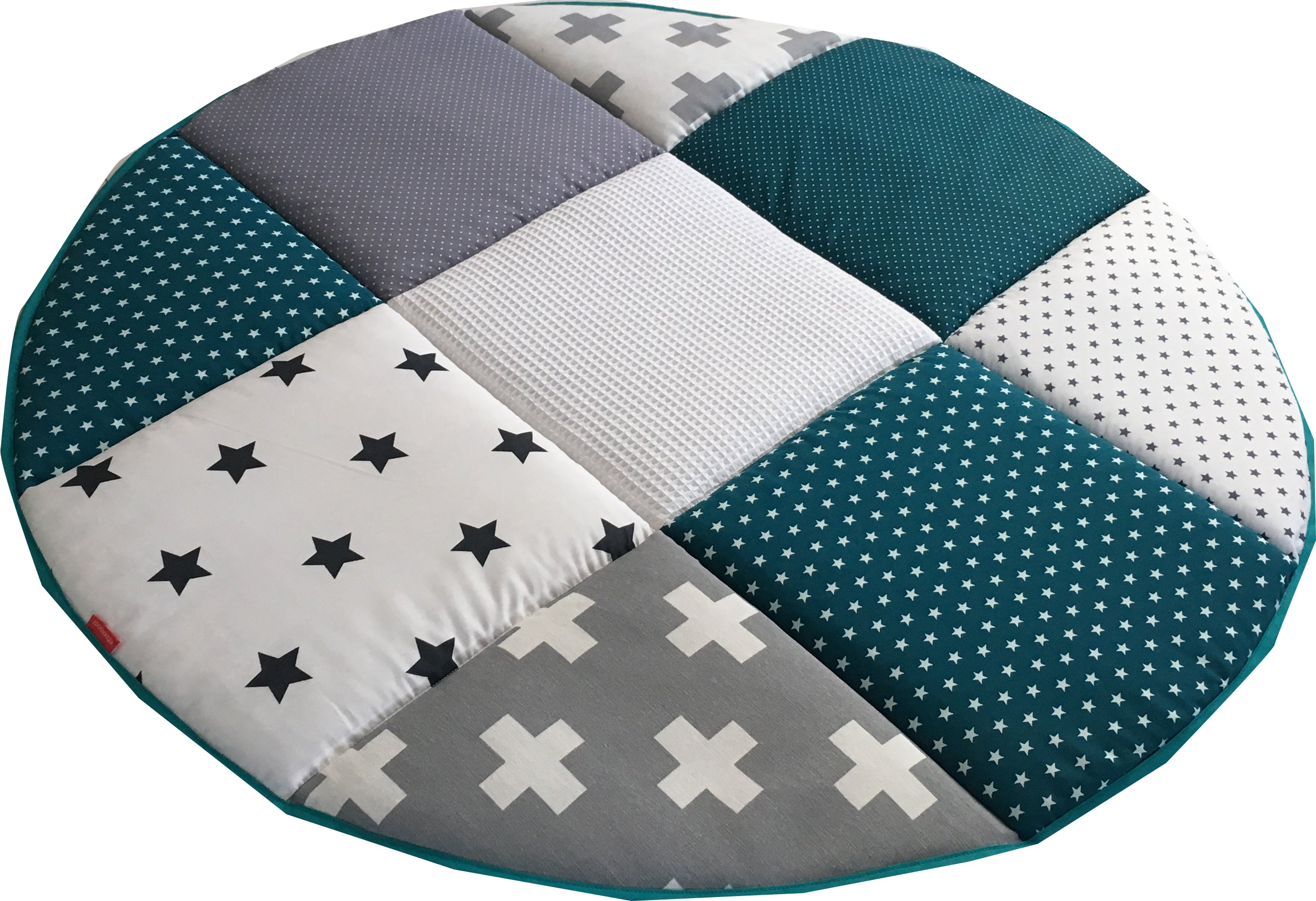 Boxkleed Petrol grijze plus - boxkleed