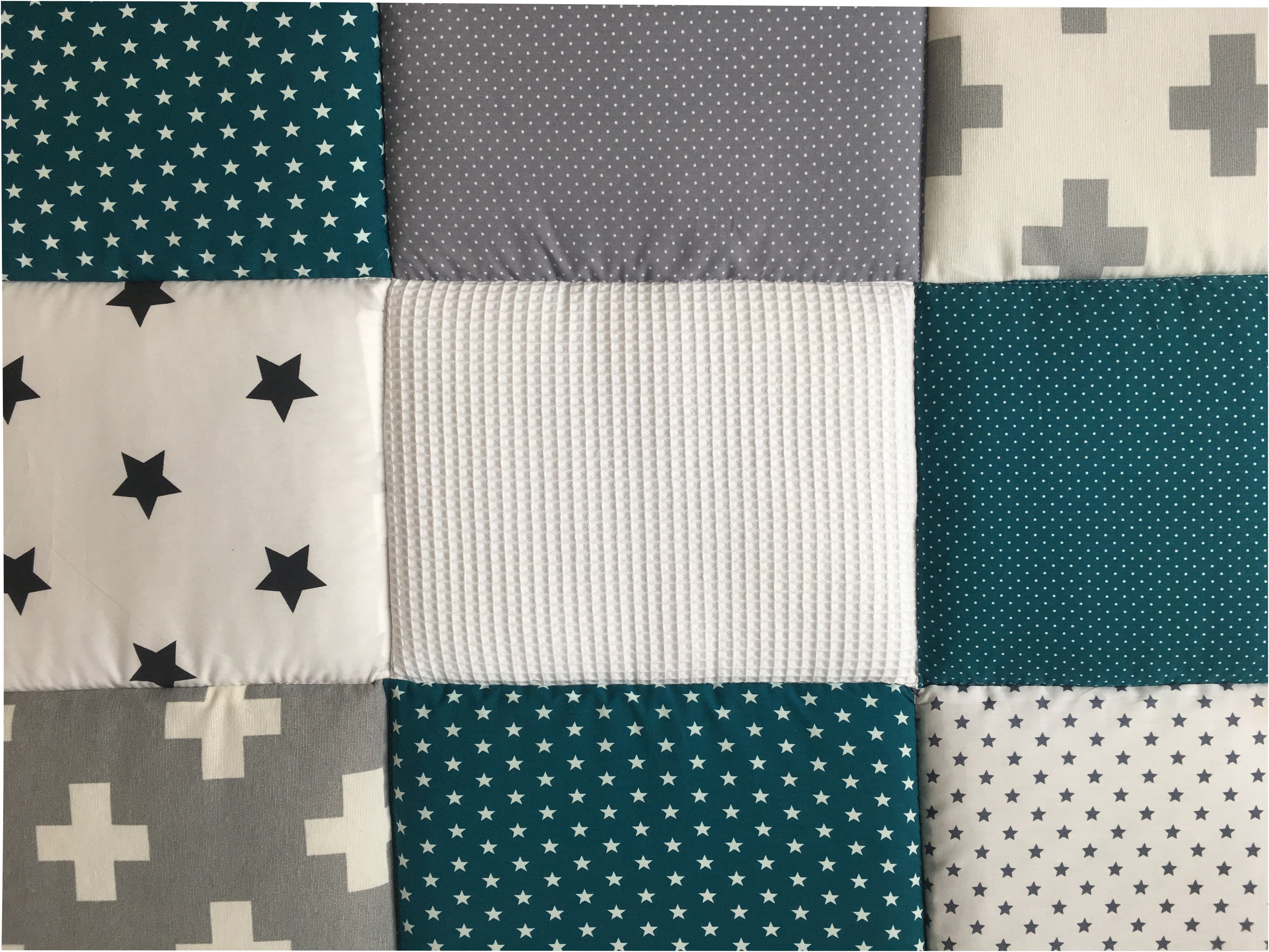 Boxkleed Petrol grijze plus - boxkleed