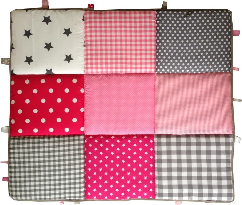 Boxkleed Roze Grijze Ster - boxkleed