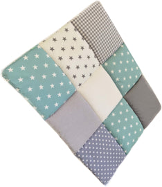 Boxkleed Sterren Zeegroen - Poedergroen - boxkleed