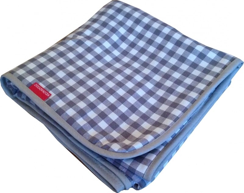 Ledikantdeken Grijze Ruit