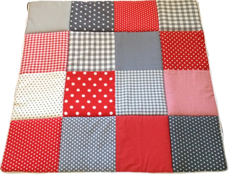 Speelkleed baby speelkleed groot Rood met grijs