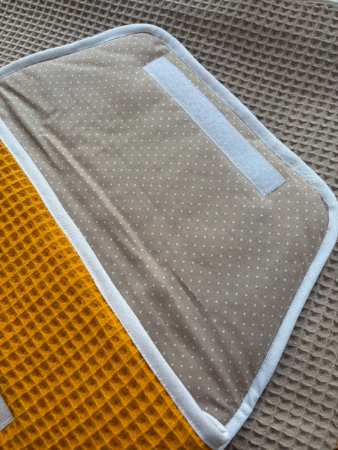 Verschoonmatje Wafelstof Okergeel Mosterdgeel