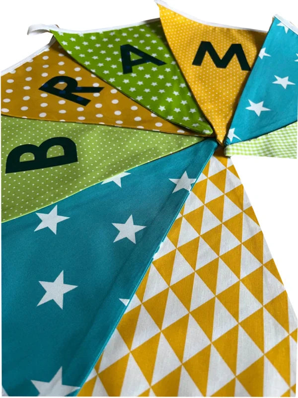 Vlaggetjes met naam: ontwerp Bram